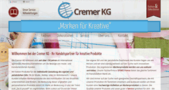 Desktop Screenshot of cremer-kg.de