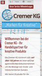 Mobile Screenshot of cremer-kg.de
