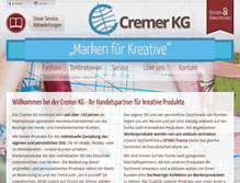 Tablet Screenshot of cremer-kg.de